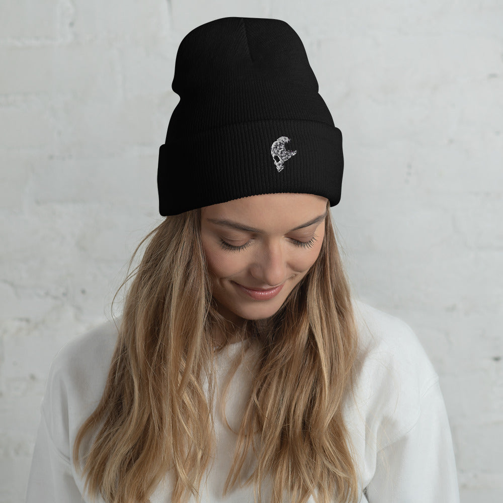 Waves on my Mind Skully Cuffed Beanie