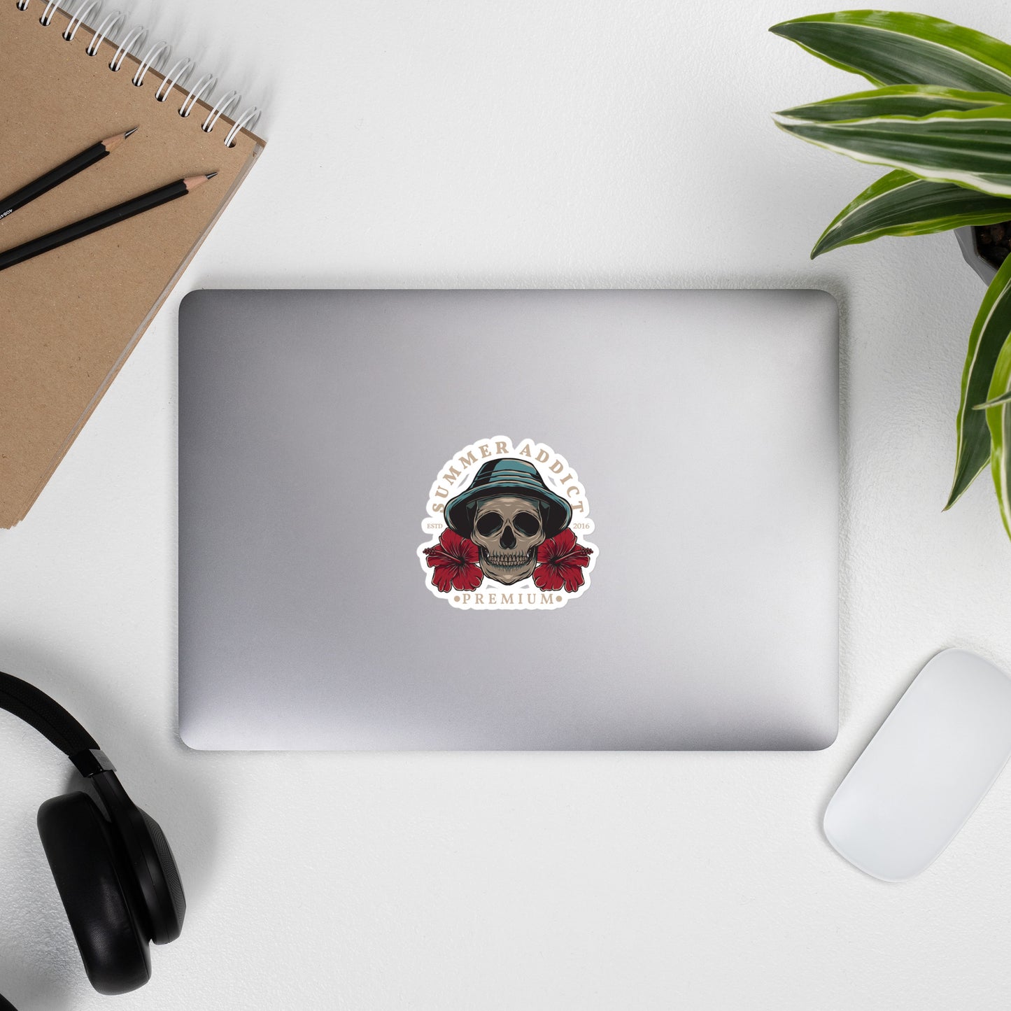 Summer Addict Skully Sticker